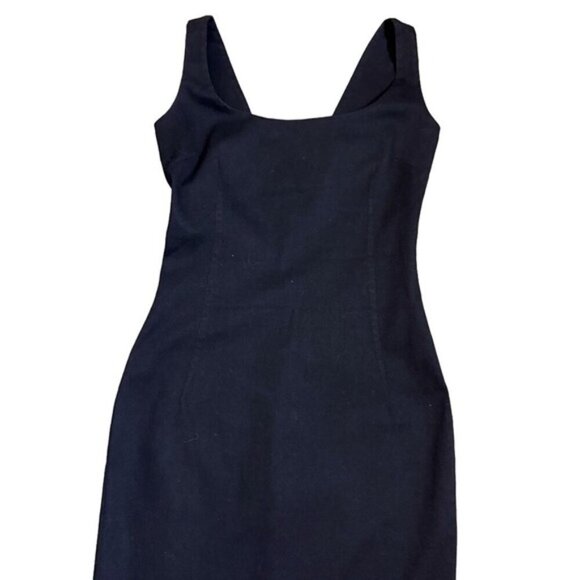 Dolce & Gabbana Black Stretch Midi Scoop Neck Sleeveless Sheath Dress 24/38 - Picture 5 of 12